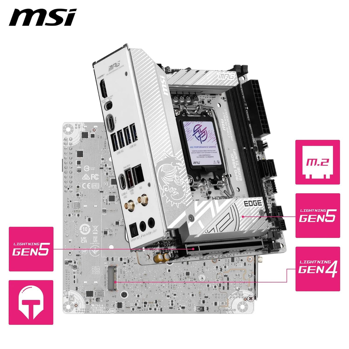 MSI B860I MPG EDGE TI WIFI LGA1851 MINI-ITX MOTHERBOARD – TechCure India