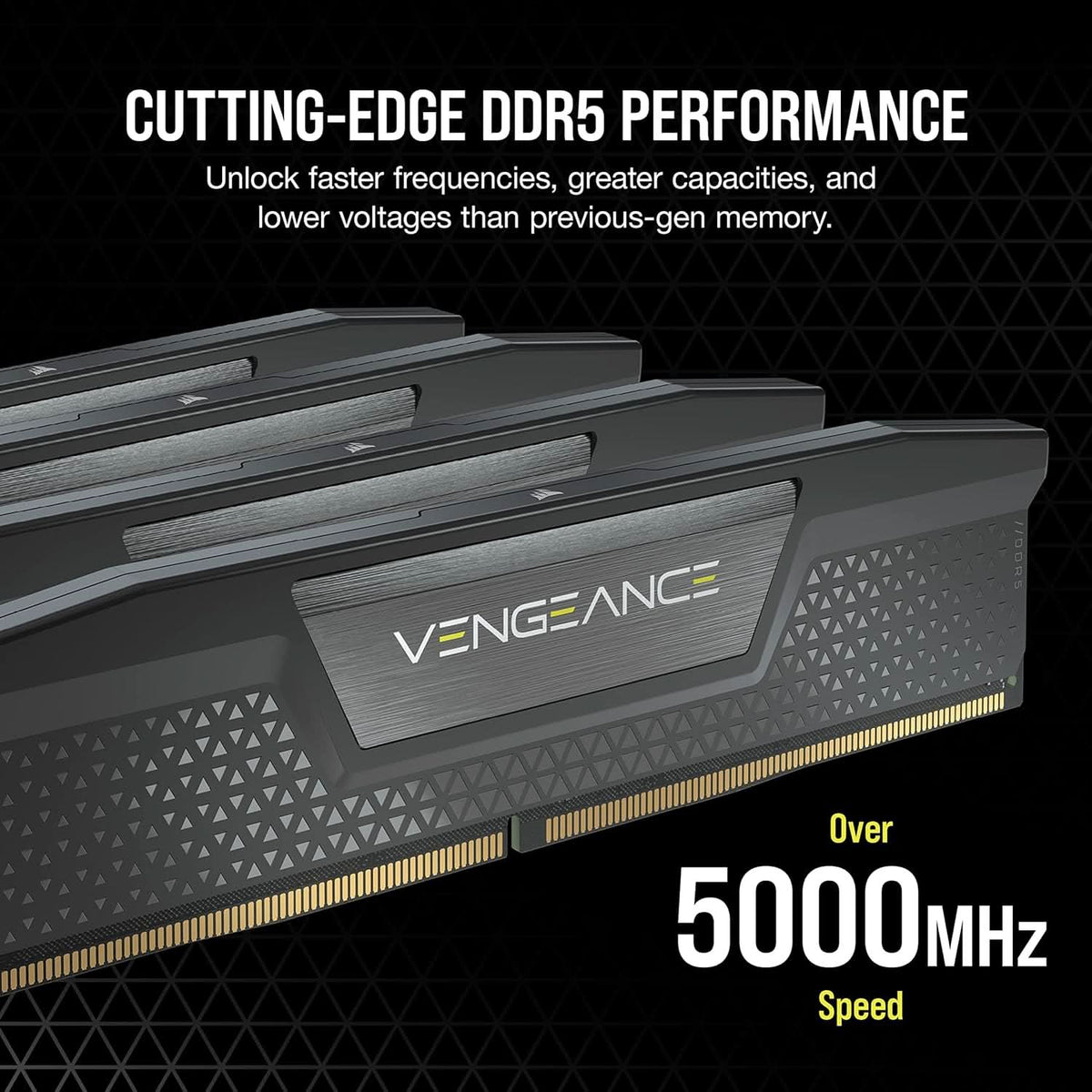 CORSAIR VENGEANCE 16GB RAM (1X16GB) DDR5 DRAM 5200MHZ MEMORY KIT BLACK CMK16GX5M1B5200C40 – TechCure India