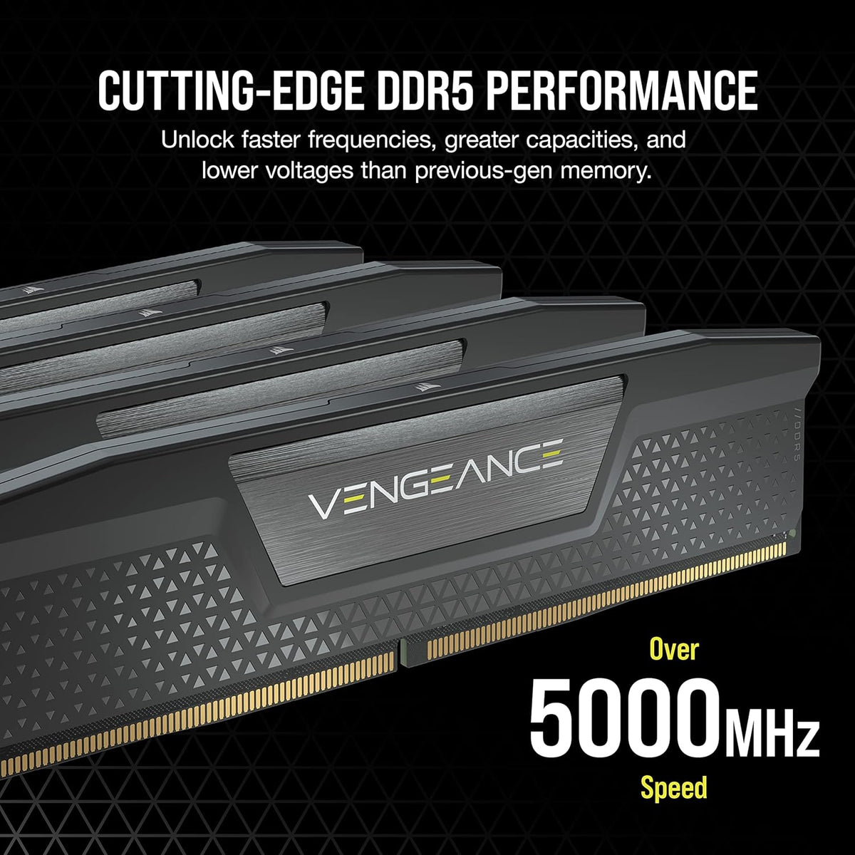 CORSAIR VENGEANCE 32GB RAM (1X32GB) DDR5 DRAM 5200MHZ BLACK CMK32GX5M1B5200C40 – TechCure India