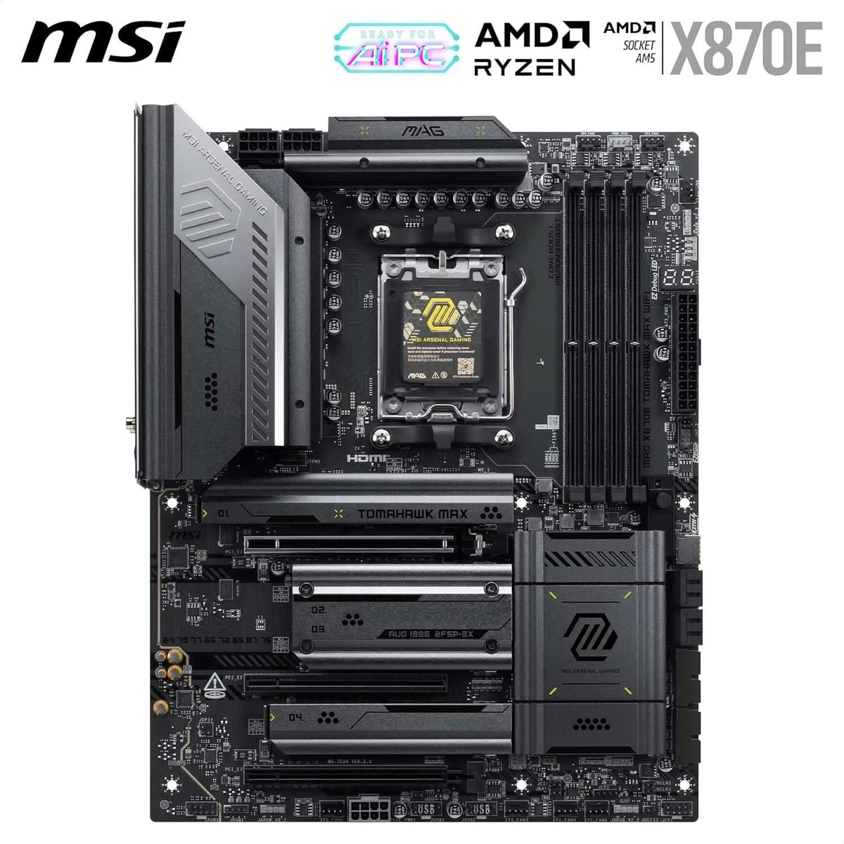 MSI MAG X870E Tomahawk MAX WIFI7 ATX Motherboard – TechCure India