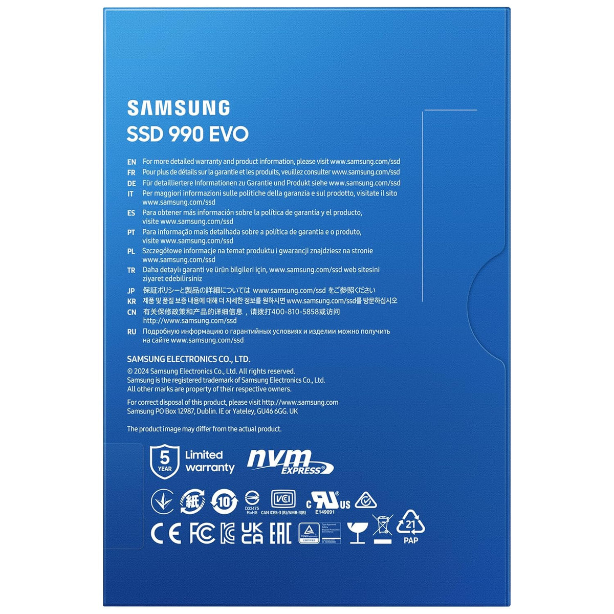 SAMSUNG 990 EVO PLUS SSD 1TB, PCIE 5.0 X2 M.2 MZ-V951T0BW – TechCure India
