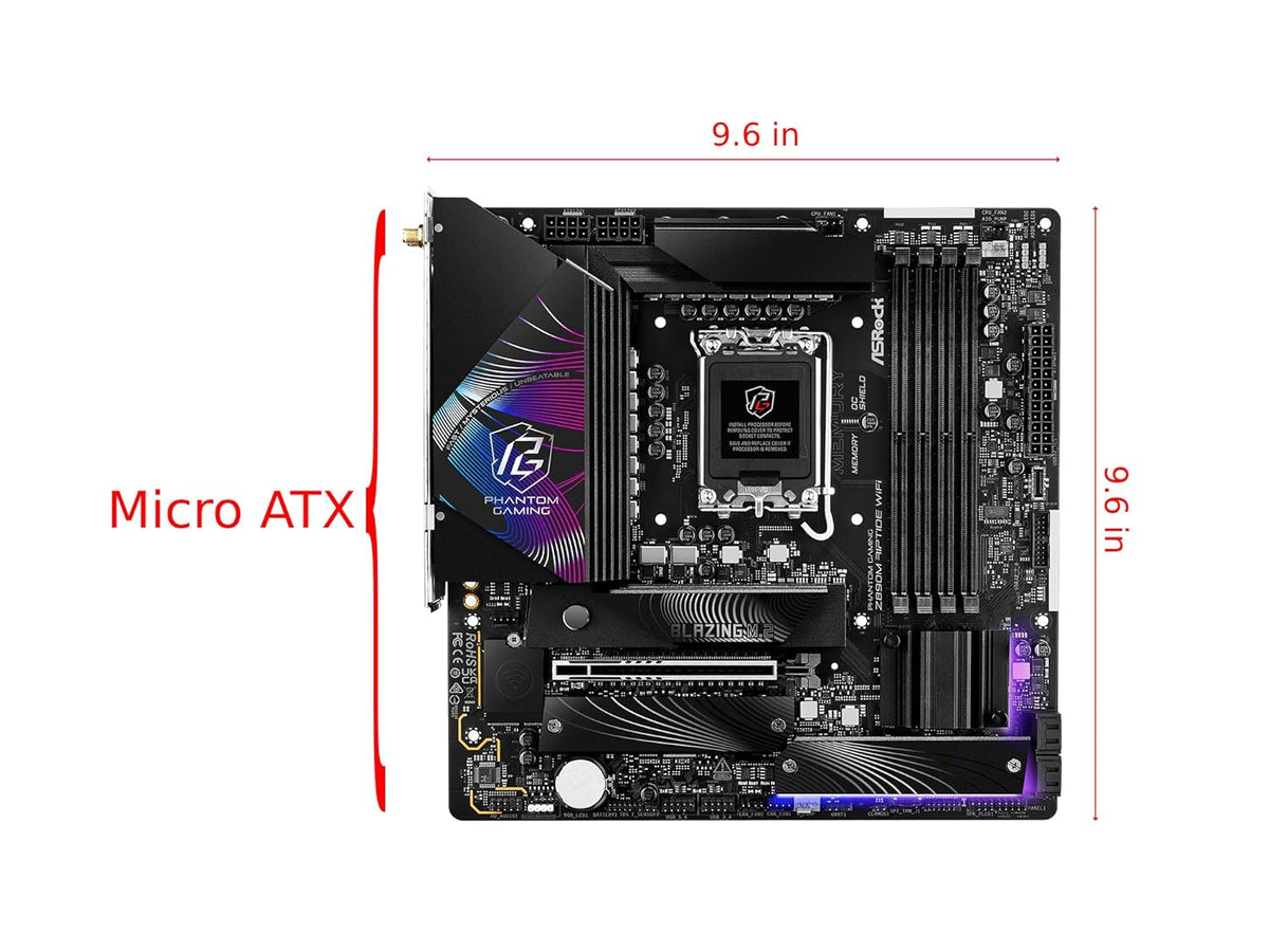 ASROCK PHANTOM GAMING Z890M RIPTIDE WIFI 6E DDR5 MICRO ATX MOTHERBOARD – TechCure India