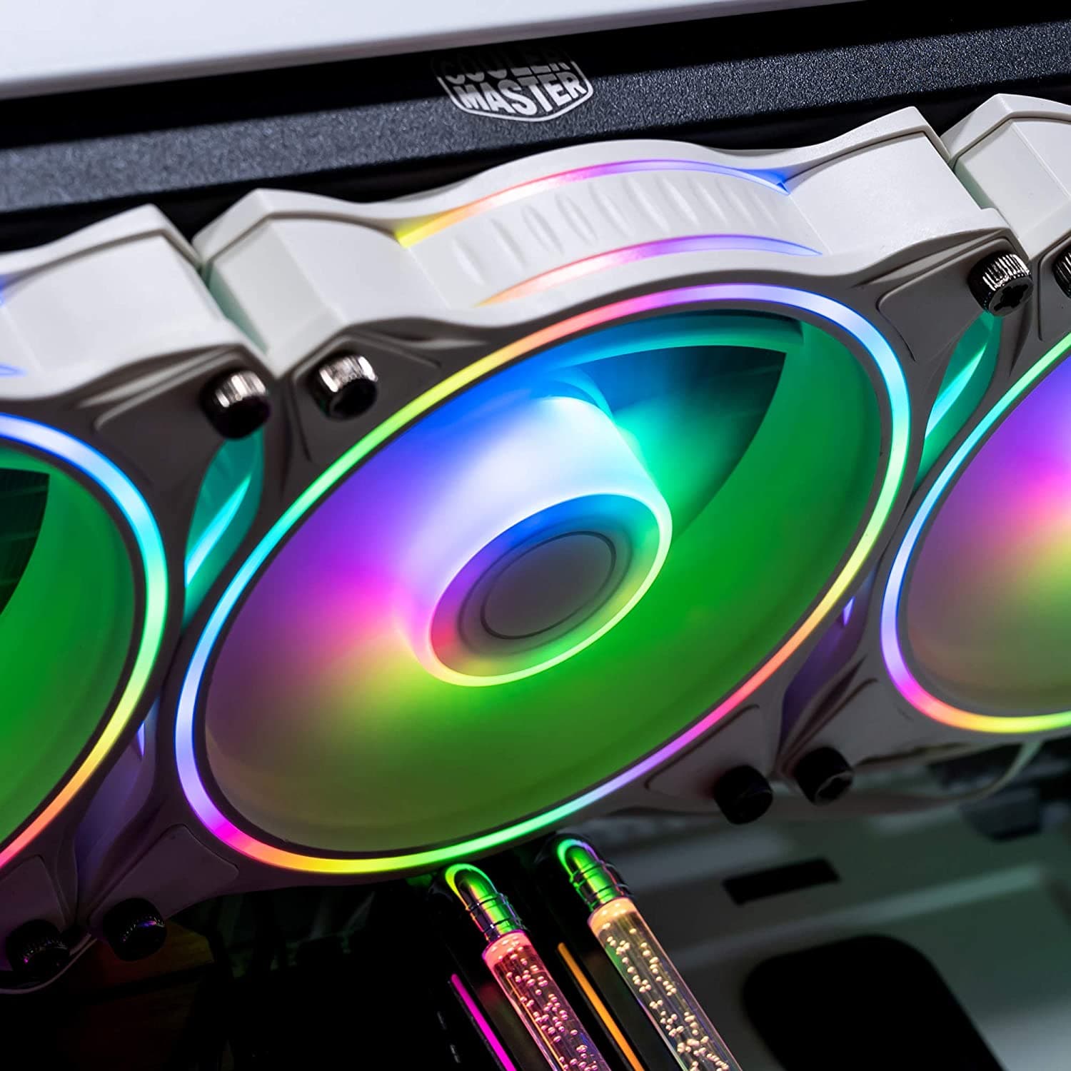 COOLER MASTER MasterFan MF120 Halo ARGB Cabinet Fans ( White ) ( Single Pack ) - 3