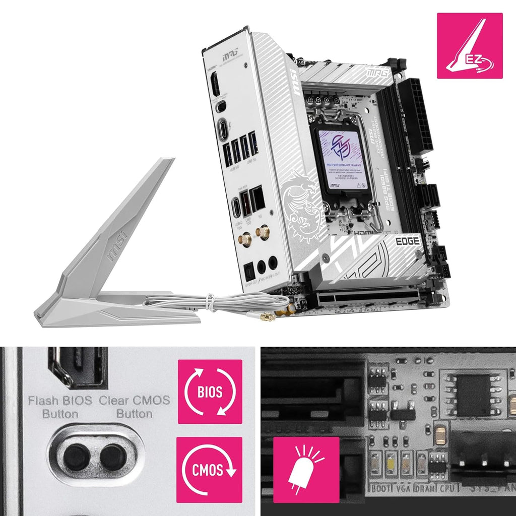 MSI B860I MPG EDGE TI WIFI LGA1851 MINI-ITX MOTHERBOARD – TechCure India