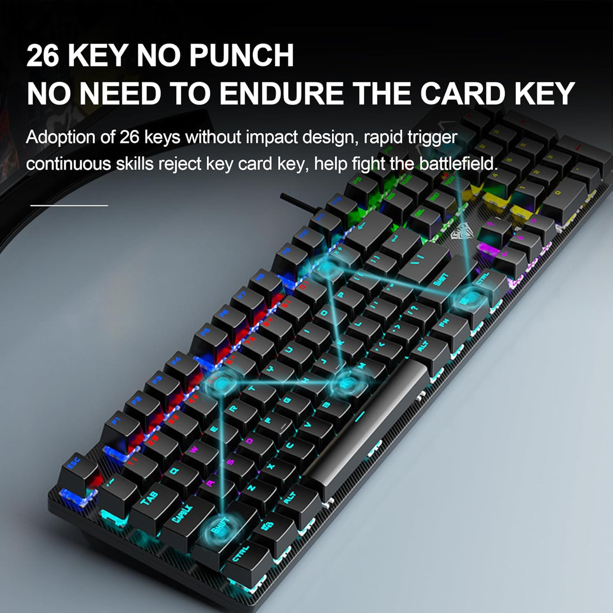AULA S2022 BLACK MECHANICAL GAMING KEYBOARD – TechCure India