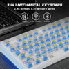 AULA F2183 TKL RGB Wireless Bluetooth Mechanical Gaming Keyboard ( White ) ( Clicky Blue Switch ) (‎F2183) - 5