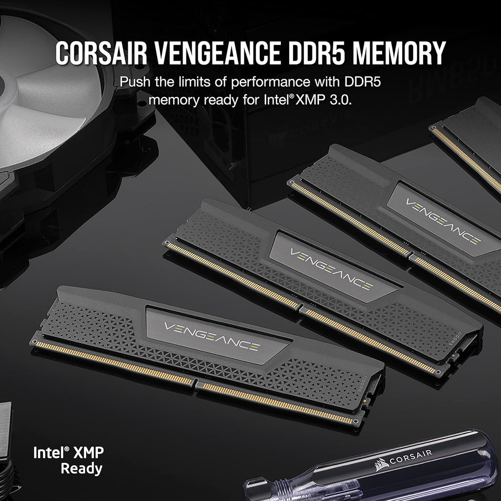 CORSAIR VENGEANCE 32GB RAM (1X32GB) DDR5 DRAM 5600MHZ BLACK CMK32GX5M1B5600C40 – TechCure India