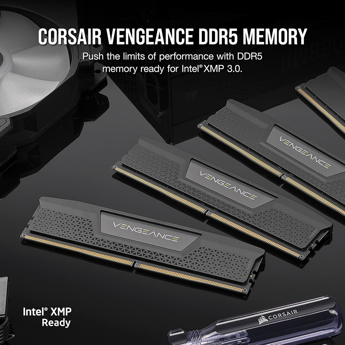 CORSAIR VENGEANCE 32GB RAM (1X32GB) DDR5 DRAM 5600MHZ BLACK CMK32GX5M1B5600C40 – TechCure India