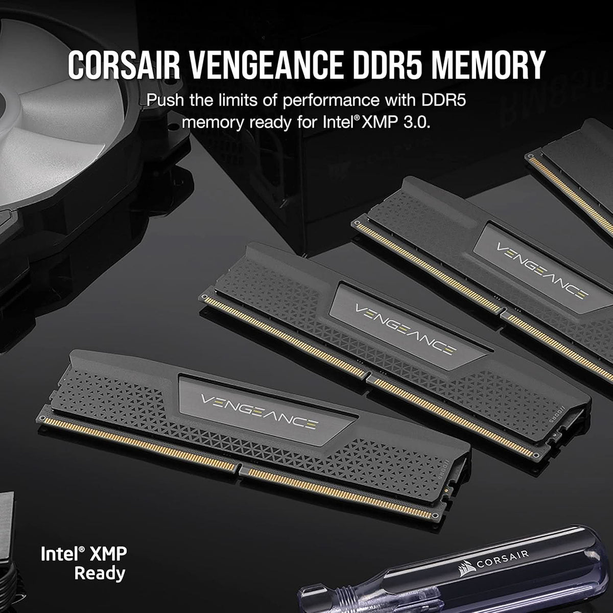 CORSAIR VENGEANCE 16GB RAM (1X16GB) DDR5 DRAM 5200MHZ MEMORY KIT BLACK CMK16GX5M1B5200C40 – TechCure India