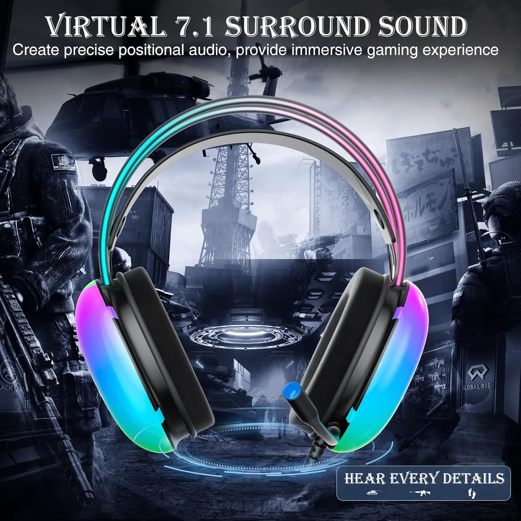 AULA S505 BLACK GAMING HEADSET BLACK – TechCure India