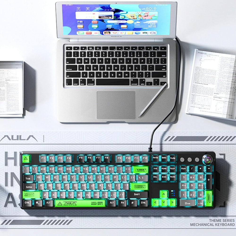 AULA F2088 Pro Full Size Mechanical Gaming Keyboard ( Black ) ( Blue Switch ) ( F2088Pro ) - 3