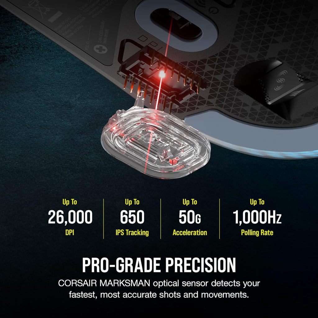 CORSAIR M75 WIRELESS LIGHTWEIGHT RGB GAMING MOUSE BLACK CH-930D010-AP – TechCure India