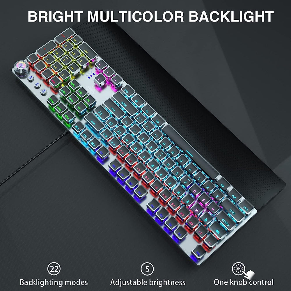 AULA F2088 Full Size Wired Mechanical Gaming keyboard ( Black ) ( Blue Switch ) ( F2088B ) - 4