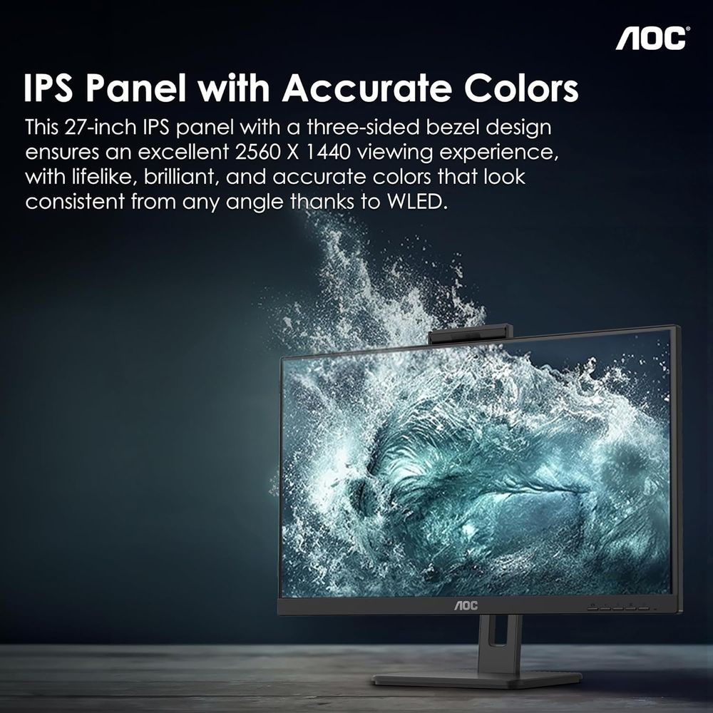 AOC Q27P3CW 27 Inch QHD 75Hz IPS Panel 117% SRGB 4MS AdaptiveSync IPS Gaming Monitor - 4