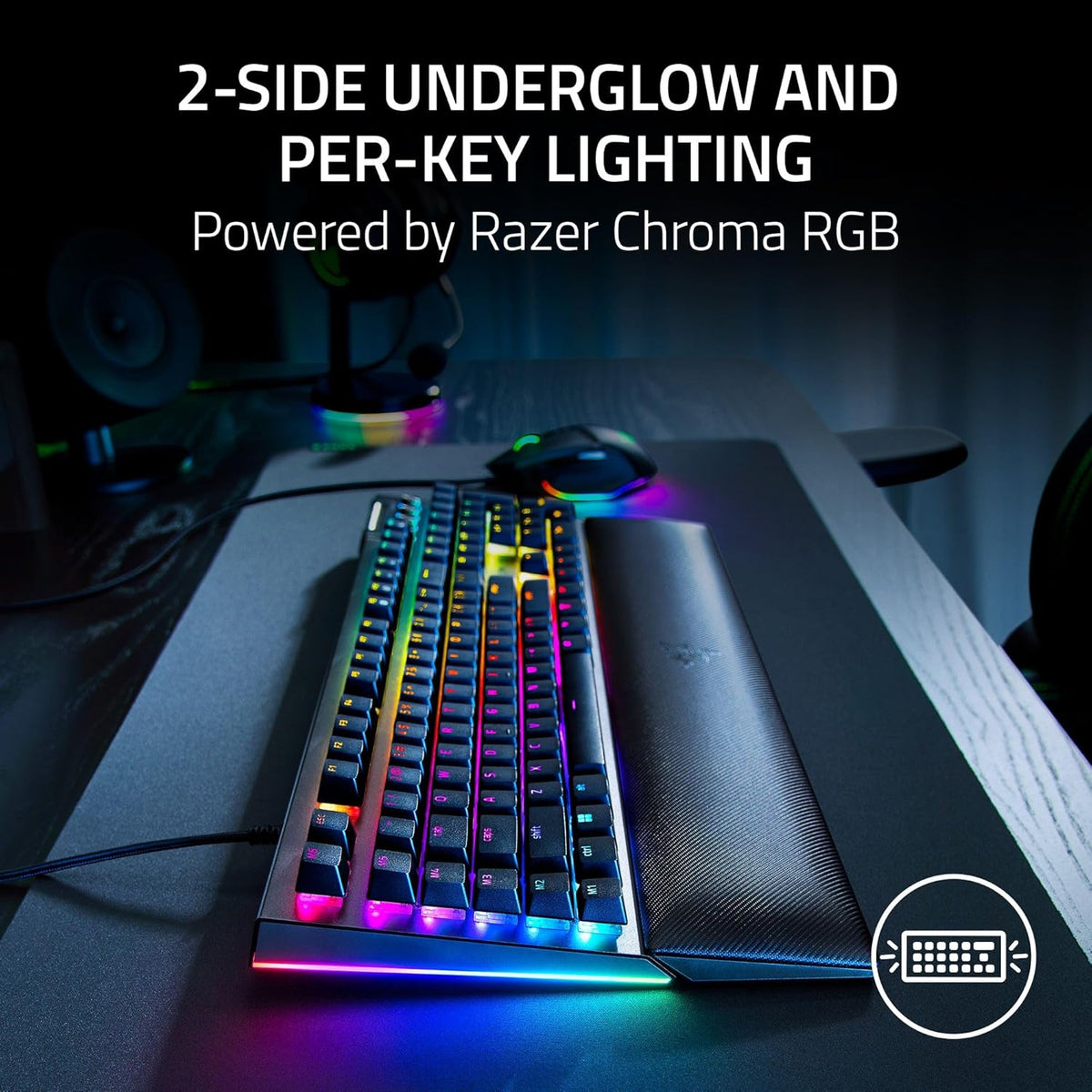 RAZER BLACKWIDOW V4 - MECHANICAL GAMING KEYBOARD (GREEN SWITCH) RZ03-04690100-R3M1 – TechCure India