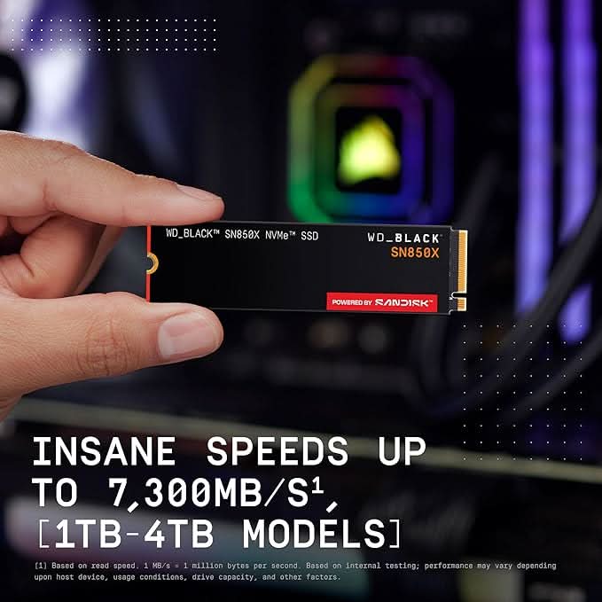 Western Digital WD Black SN850X NVMe 4TB WDS400T2X0E-00BCA0 – TechCure India