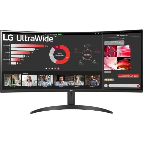 LG 34WR50QC-B Ultrawide 1440P 100Hz VA Curved Monitor – TechCure India