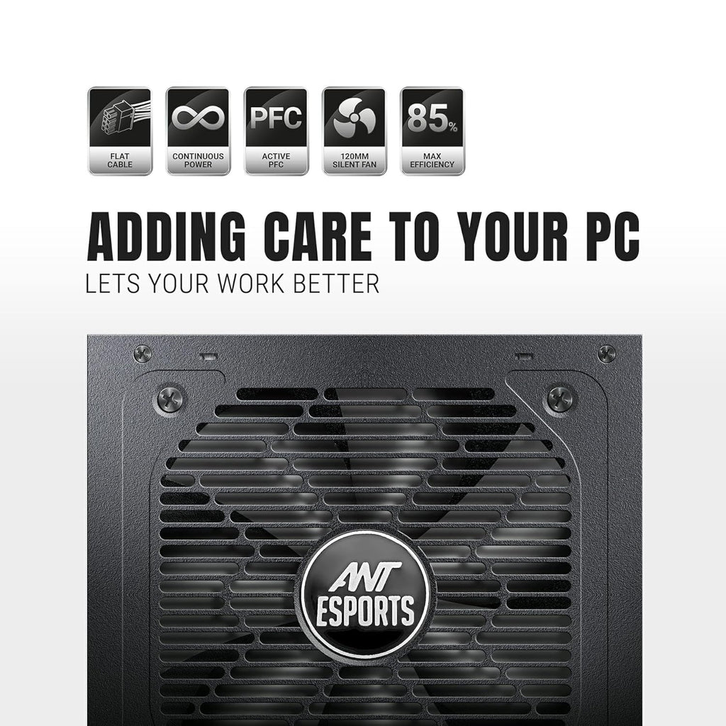 ANT ESPORTS FG650 V2 Gold 650 Watt Fully Modular SMPS with Braided Nylon cables – TechCure India