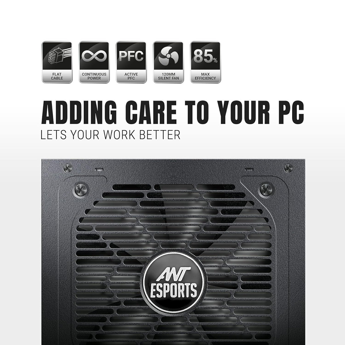 ANT ESPORTS FG650 V2 Gold 650 Watt Fully Modular SMPS with Braided Nylon cables – TechCure India