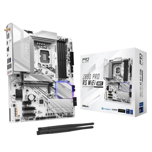 Asrock Z890 Pro RS WIFI DDR5 Intel LGA 1851 ATX Motherboard White – TechCure India