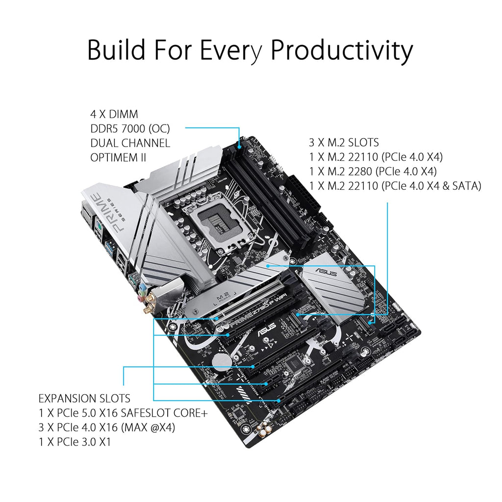 ASUS Z790-P PRIME CSM DDR5 INTEL LGA1700 MOTHERBOARD – TechCure India