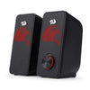 Redragon GS500 5 Watt 2.0 Channel USB Speaker (Grey, Black, Red)