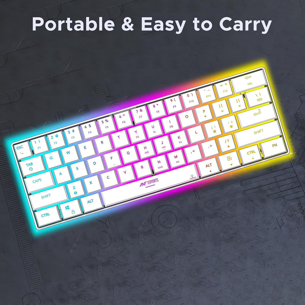 ANT ESPORTS MK1500 MINI WIRELESS GAMING KEYBOARD WHITE – TechCure India