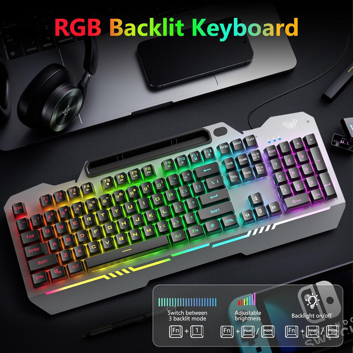 AULA T102 MEMBRANE GAMING KEYBOARD – TechCure India