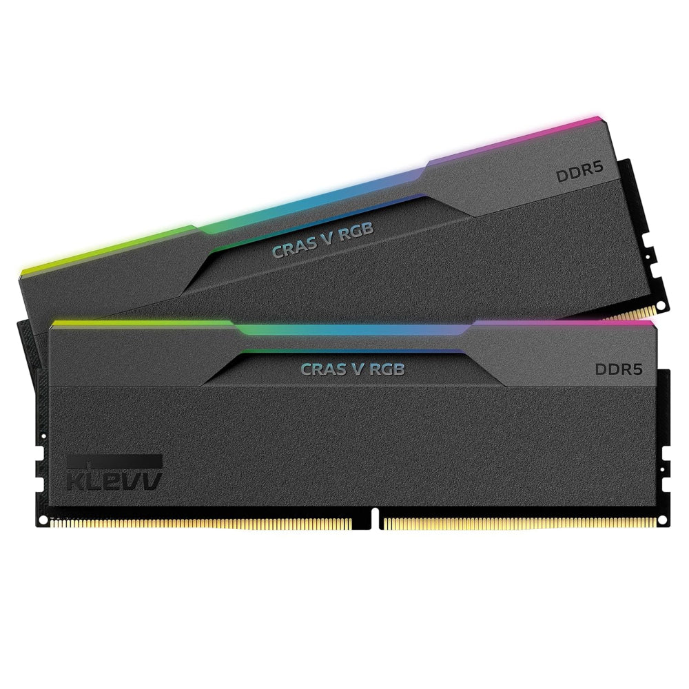 KLEVV CRAS V RGB 32GB ( 16GB x 2 ) 6400MHz DDR5 RAM ( Black ) ( CL30 ) – TechCure India