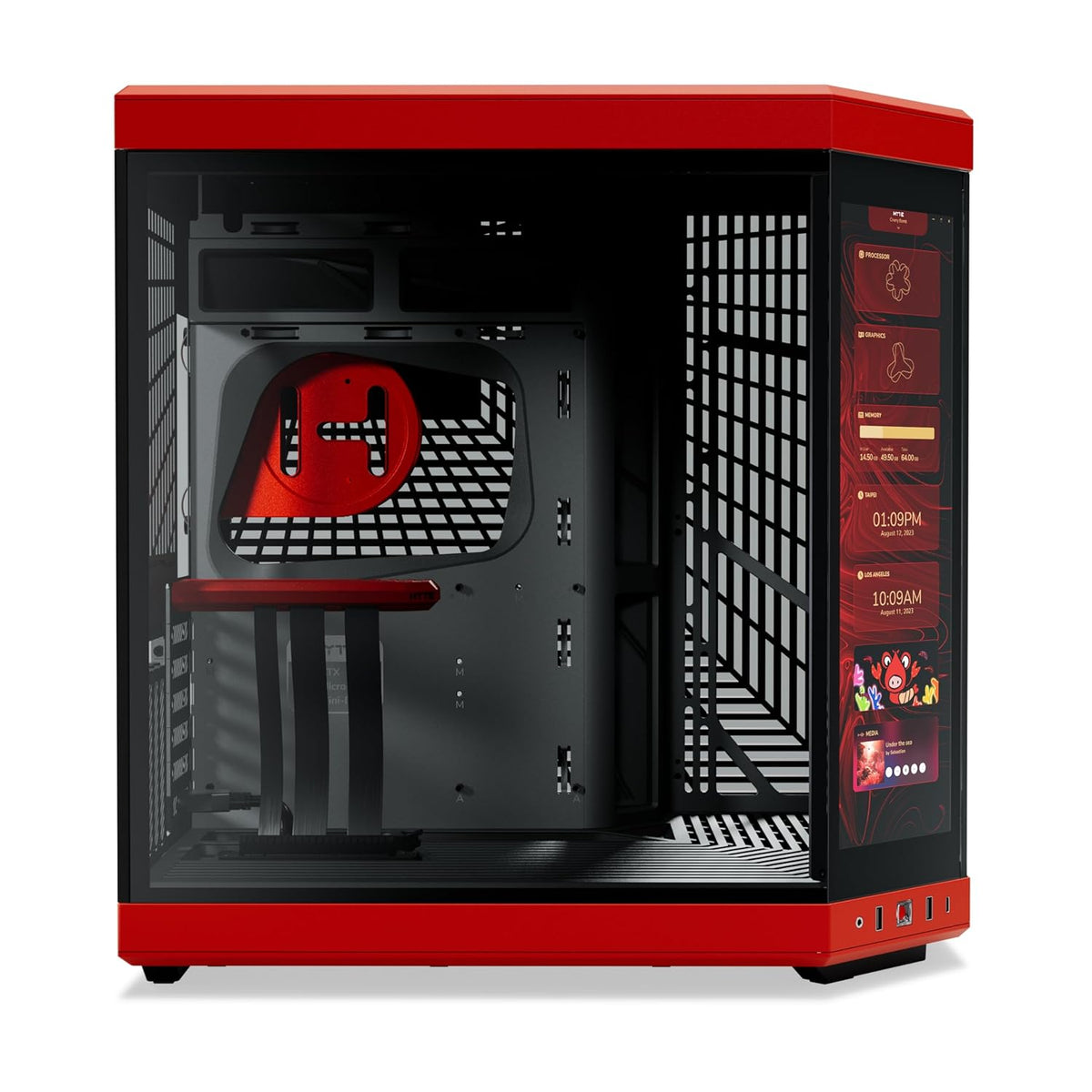 HYTE Y70 (E-ATX) MID TOWER CABINET (BLACK AND RED) CS-HYTE-Y70-BR – TechCure India