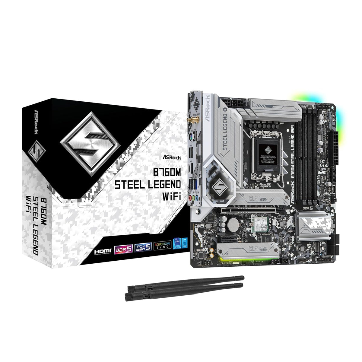 ASROCK B760M STEEL LEGEND WIFI DDR5 MICRO ATX MOTHERBOARD – TechCure India