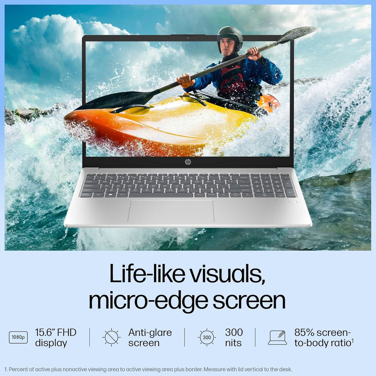 HP 15, INTEL CORE ULTRA 5 125H LAPTOP (16GB DDR5,512GB SSD) IPS, ANTI-GLARE, MICRO-EDGE, 15.6''/39.6CM, FHD, WIN11,M365 BASIC(1YR),OFFICE HOME24, SILVER,1.65KG, FHD CAMERA W/SHUTTER,BACKLIT, FD1254TU – TechCure India