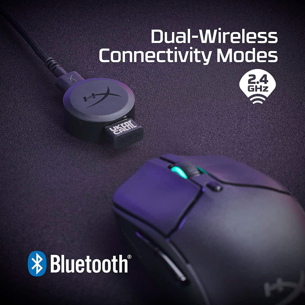 HYPERX Pulsefire Haste 2 Wireless + Bluetooth Ambidextrous Gaming Mouse ( 6N0A9AA ) ( 26000DPI / 6 Macro Buttons ) ( White ) - 4