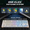 AULA F2183 TKL RGB Wireless Bluetooth Mechanical Gaming Keyboard ( White ) ( Clicky Blue Switch ) (‎F2183) - 3