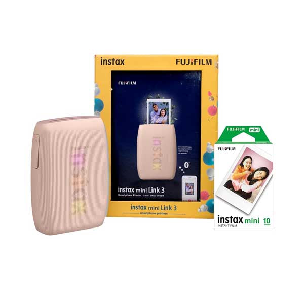 Fujifilm instax Mini Link 3 Smartphone Photo Printer Starter Kit (Rose Pink) – TechCure India