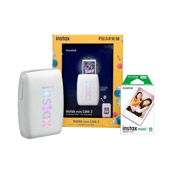 Fujifilm instax Mini Link 3 Smartphone Photo Printer Starter Kit (White) – TechCure India