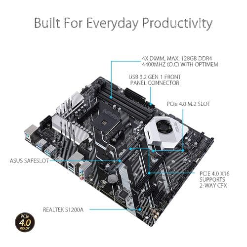 ASUS Prime X570-P DDR4 AMD Motherboard - 4
