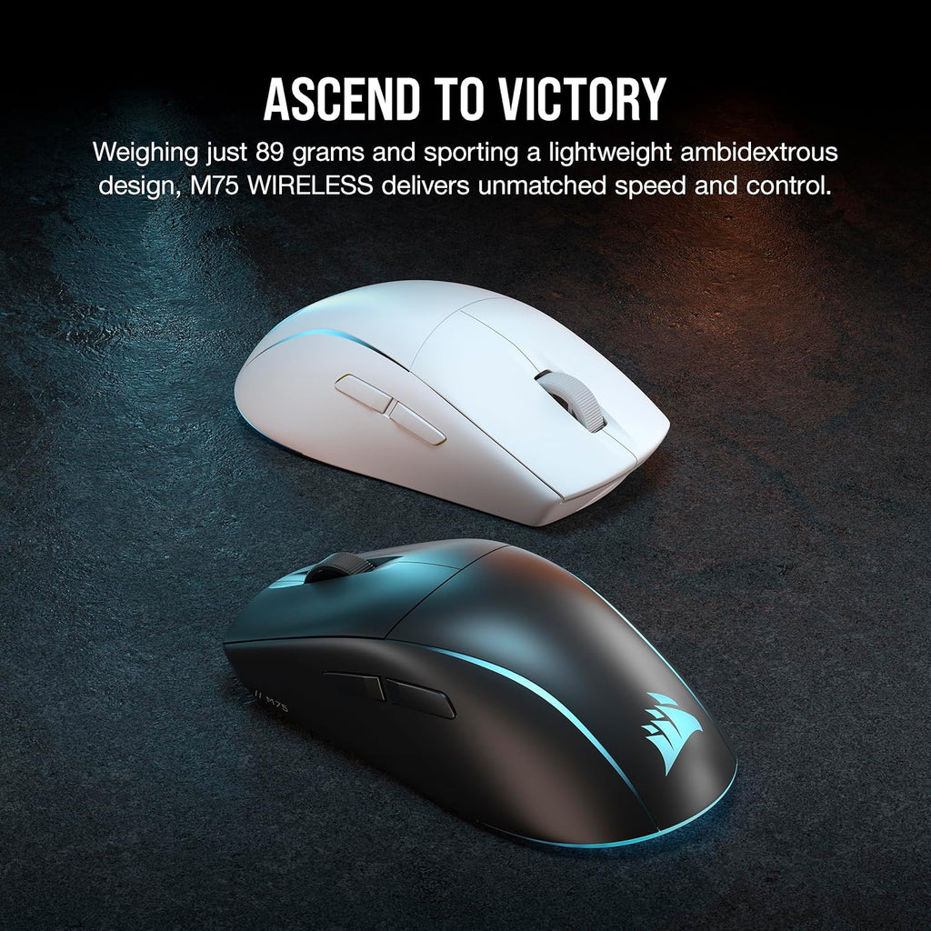 CORSAIR M75 WIRELESS LIGHTWEIGHT RGB GAMING MOUSE BLACK CH-930D010-AP – TechCure India