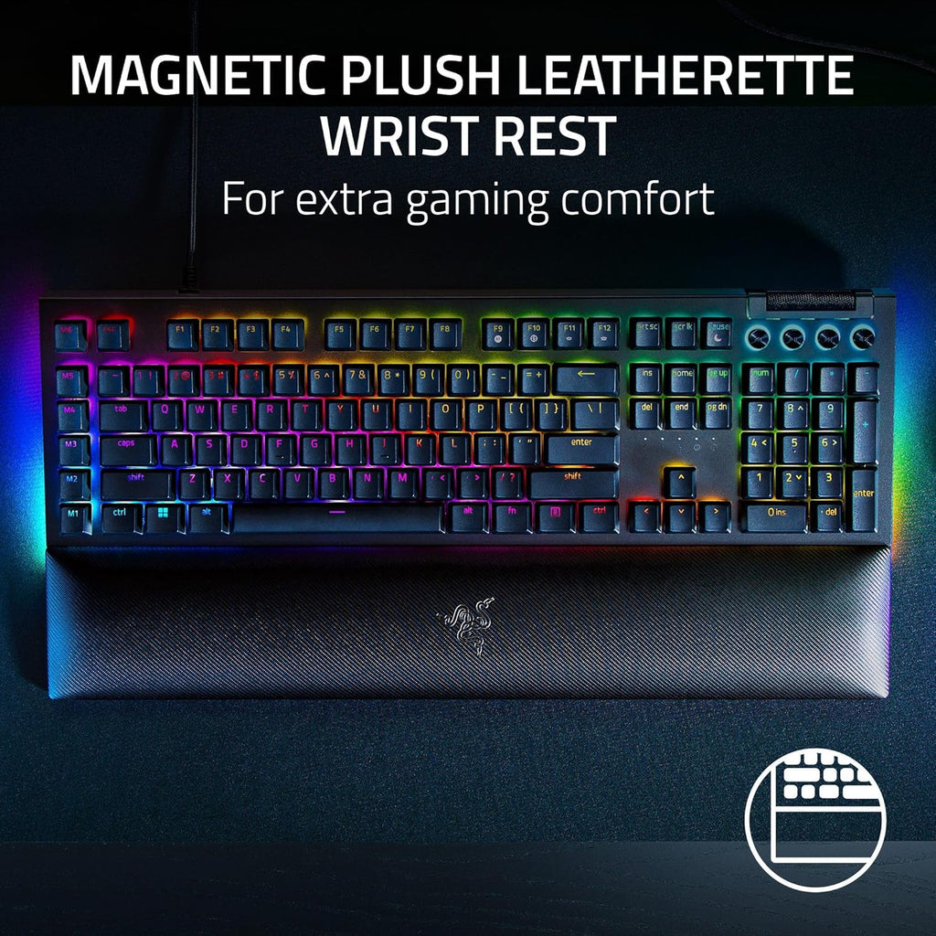RAZER BLACKWIDOW V4 - MECHANICAL GAMING KEYBOARD (GREEN SWITCH) RZ03-04690100-R3M1 – TechCure India