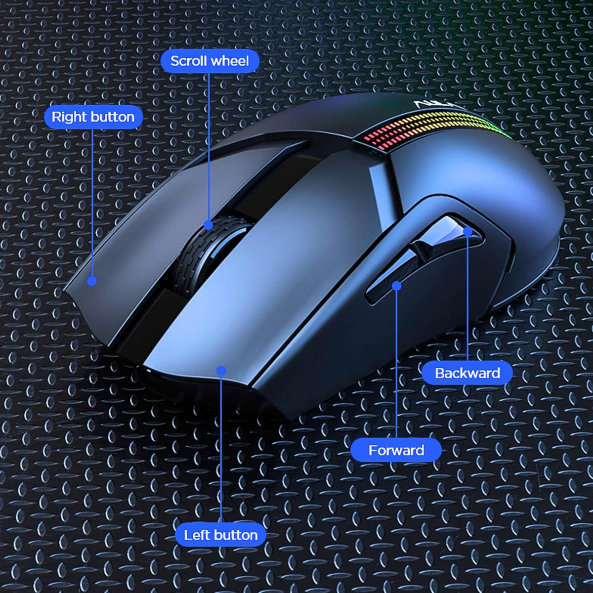 AULA F813 WIRED AND WIRELESS RGB GAMING MOUSE BLACK – TechCure India