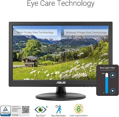 ASUS 15.6 Inch Full HD, 10-Point Touchscreen, IPS, Wide Viewing Angle 1080P VT169HE Touch Monitor – TechCure India