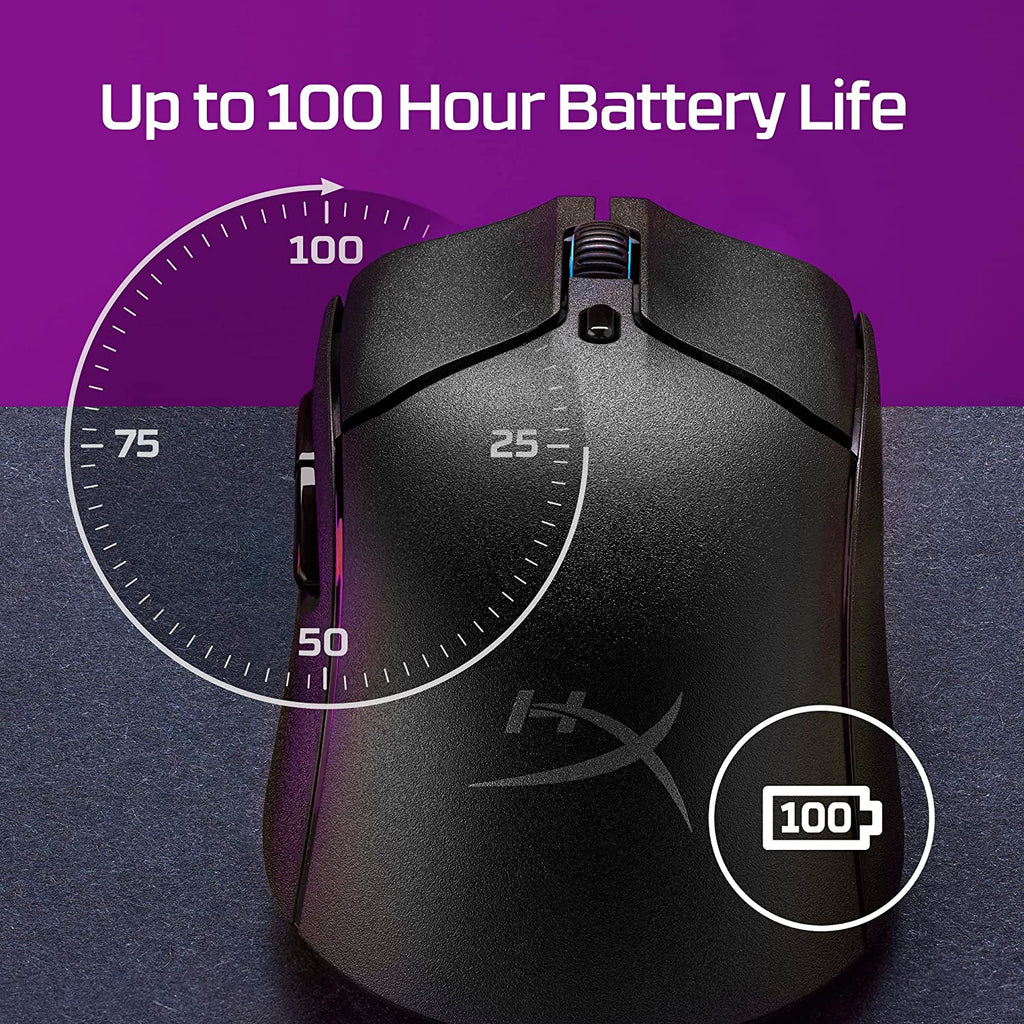 HYPERX Pulsefire Haste 2 Wireless + Bluetooth Ambidextrous Gaming Mouse ( 6N0A9AA ) ( 26000DPI / 6 Macro Buttons ) ( White ) - 2