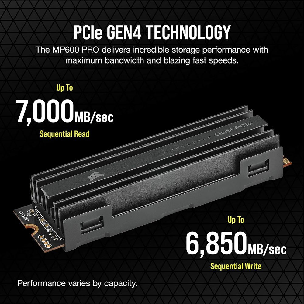 CORSAIR MP600 Pro LPX 4TB M.2 NVME Gen4 Internal Solid State Drive ( SSD ) - 3