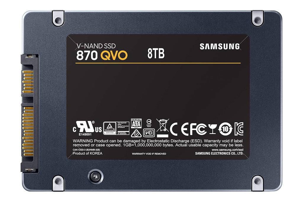 SAMSUNG 870 QVO 8TB SATA INTERNAL SOLID STATE DRIVE (SSD) (MZ-77Q8T0BW) – TechCure India