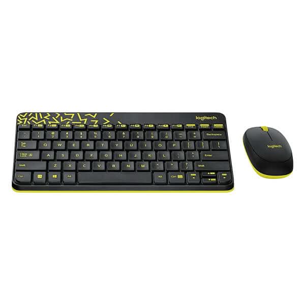 Logitech MK240 Nano Wireless Keyboard and Mouse Combo Black-Yellow – TechCure India