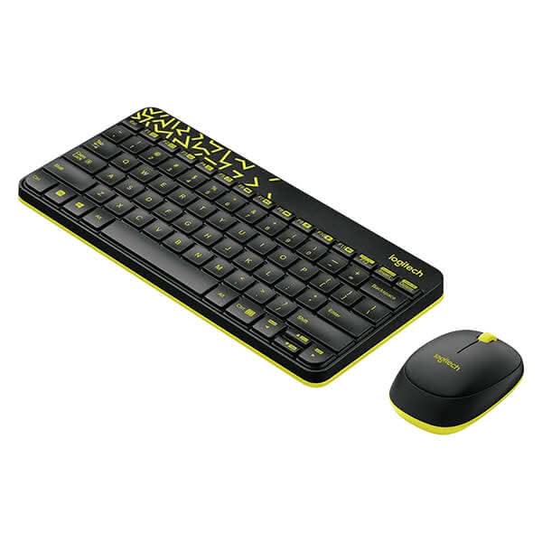 Logitech MK240 Nano Wireless Keyboard and Mouse Combo Black-Yellow – TechCure India