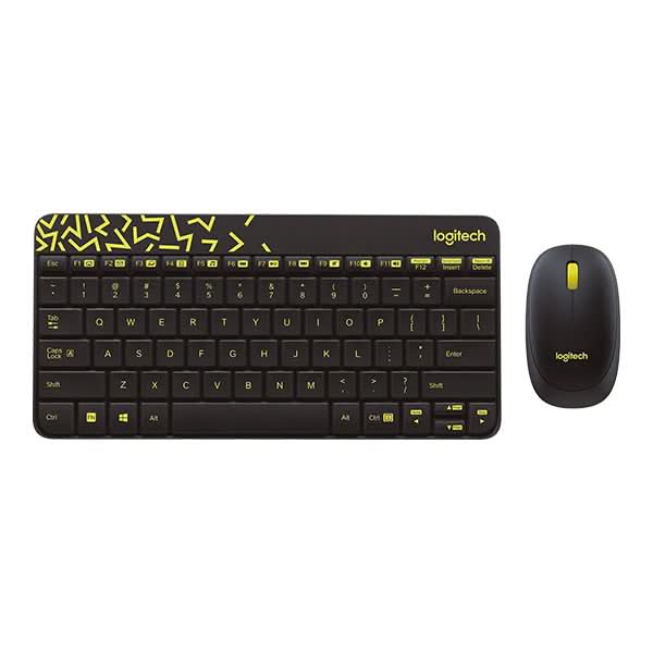 Logitech MK240 Nano Wireless Keyboard and Mouse Combo Black-Yellow – TechCure India