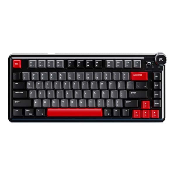 Cybeart | Nighthawk 75 - TKL Wireless RGB Mechanical Keyboard (Signature Edition - Black/Red/Gray) – TechCure India