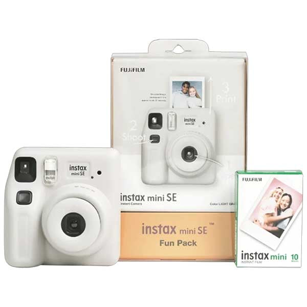 FUJIFILM Instax Mini SE Joy Pack Instant Camera with 40 Shots (Gray) – TechCure India