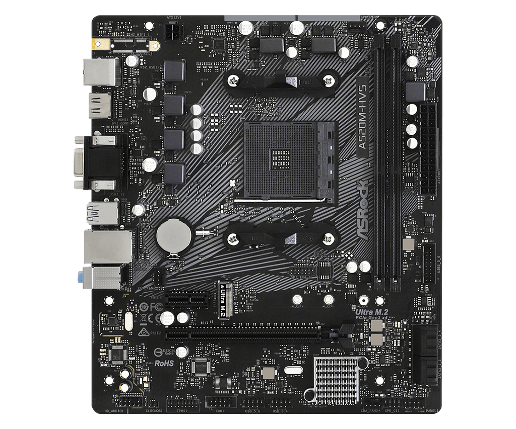 ASRock A520M-HVS AM4 AMD Micro ATX AMD Motherboard – TechCure India